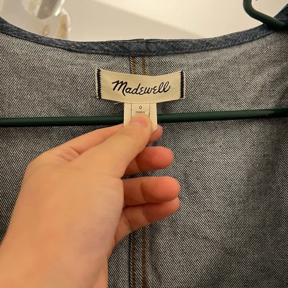 Madewell Dark Blue Denim Midi Dress - Picture 2 of 2